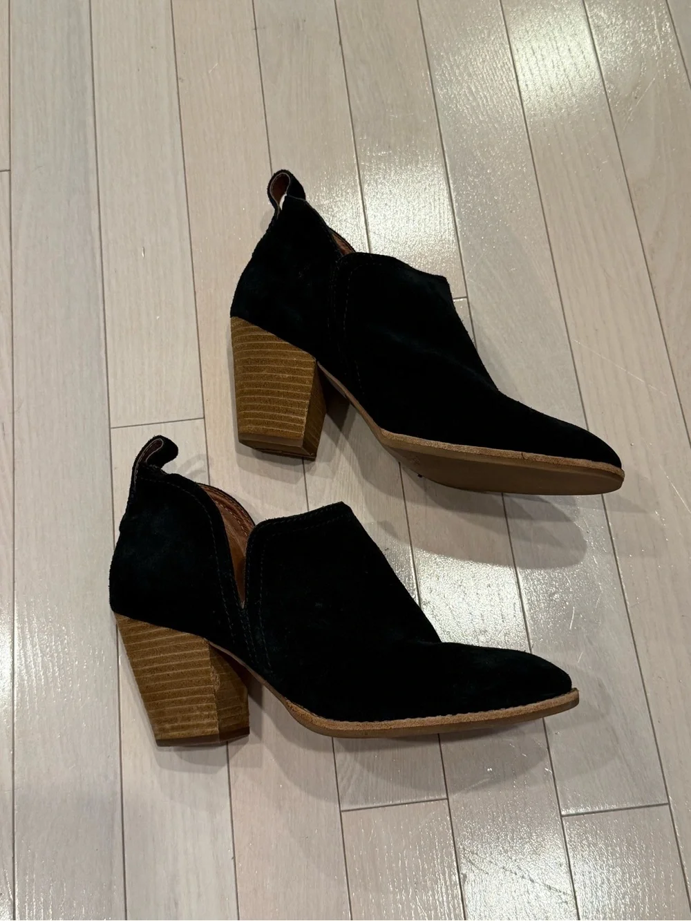 Jeffrey Campbell Black Suede Cutout Booties - Picture 2 of 6